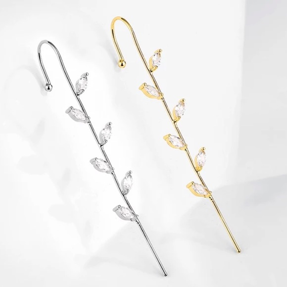 Leaf Earring Cuff Hook (1 Pc) - Picture 2 of 3